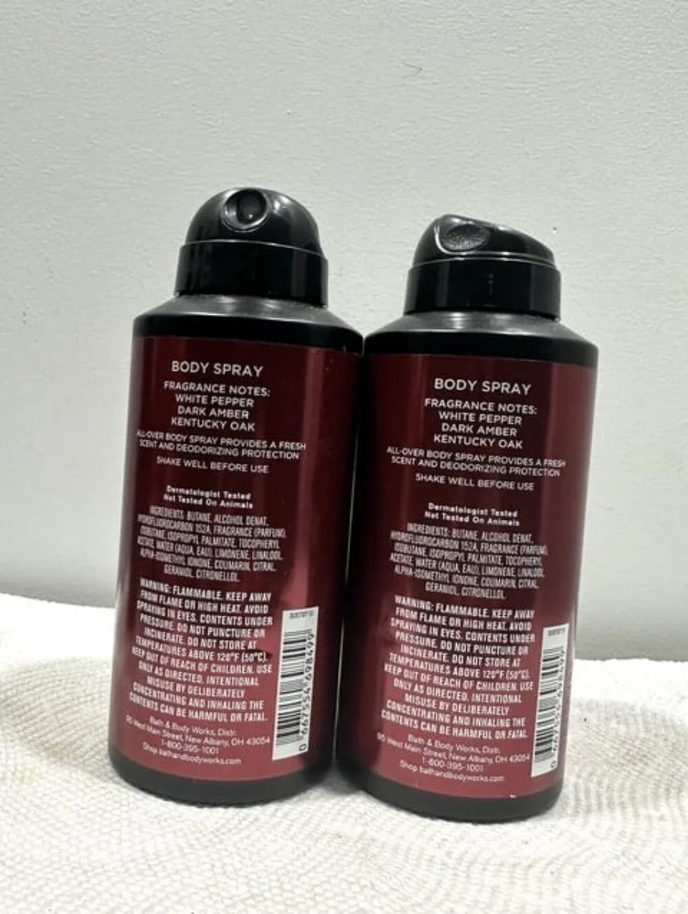 Bath & Body Works Bourbon Men's Body Spray Set of 2 NEW